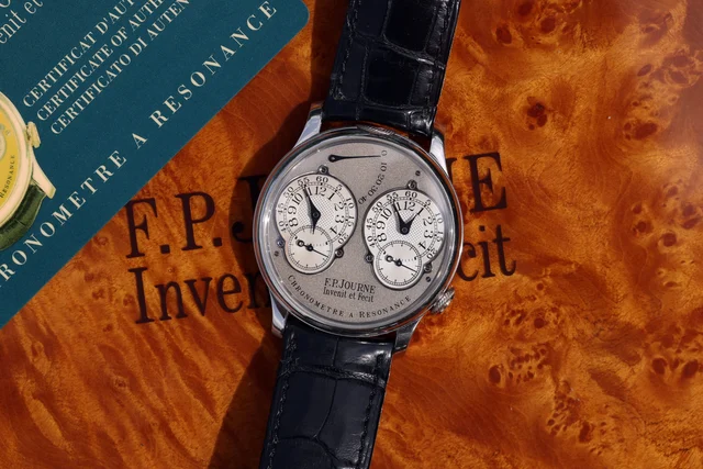 F.P. Journe Chronometre a Resonance 01R, 38mm, Brass, Platin kol saati