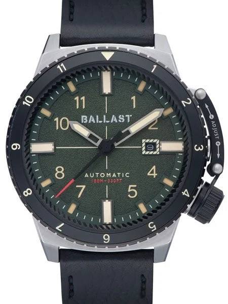Ballast Trafalgar Dual Time Automatic Watch with Unique Bezel System #BL-3142-02 kol saati