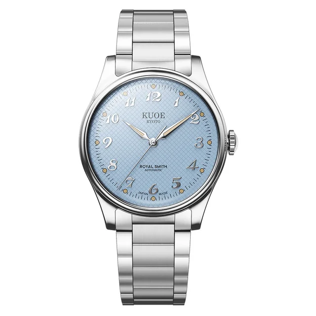 Kuoe Royal Smith 90-006 Blue Dial Watch with Breguet Numerals #RS90006BG-SV-BL kol saati