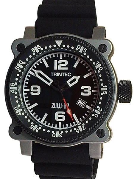 Trintec Automatic Aviator Styled Dive Watch with Stainless Steel Case #Zulu-07-Pro-SS kol saati