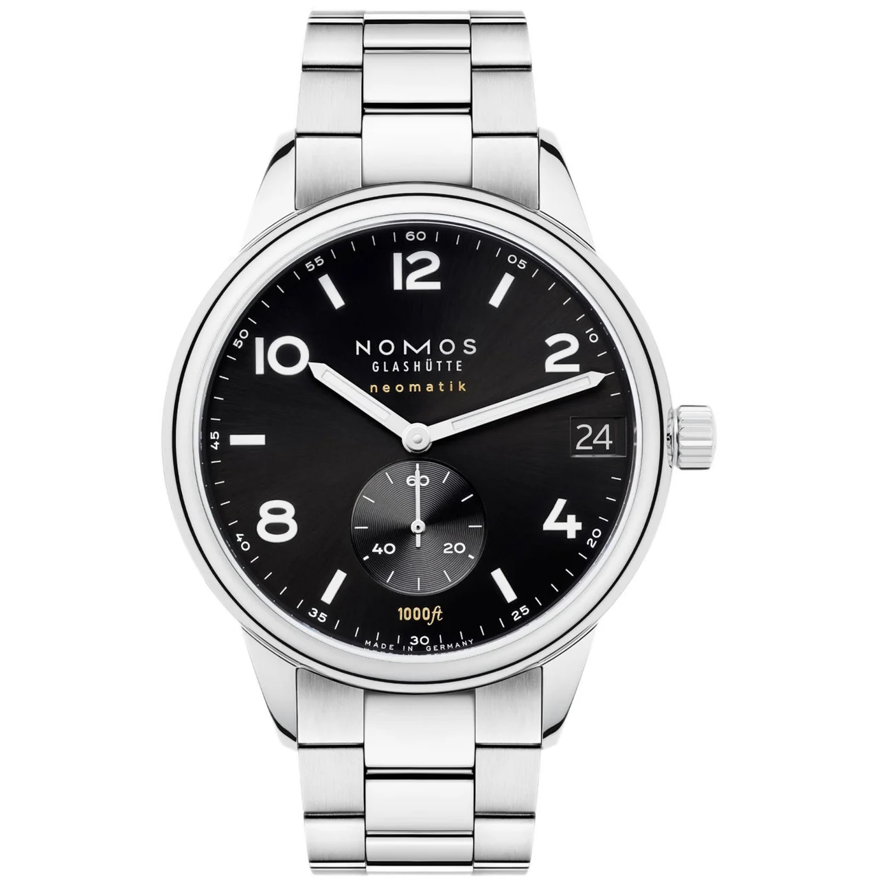NOMOS Glashütte Sport Neomatik 42mm Date Black on Bracelet Club Sport 781-Club-Sport 42 mm kol saati