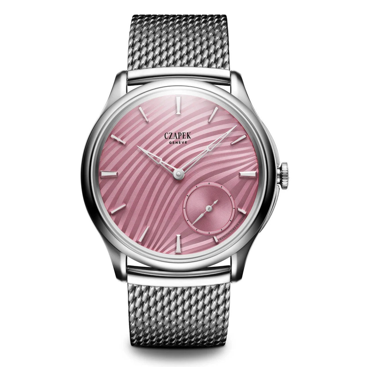 CZAPEK Promenade Plissé Rose plisse-rose 38 mm kol saati