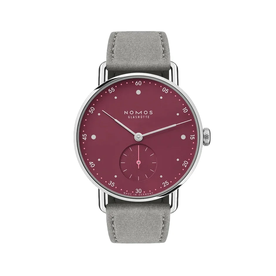 NOMOS Glashütte Metro 33mm - Muted Red on Strap 1123.SB 33 mm kol saati
