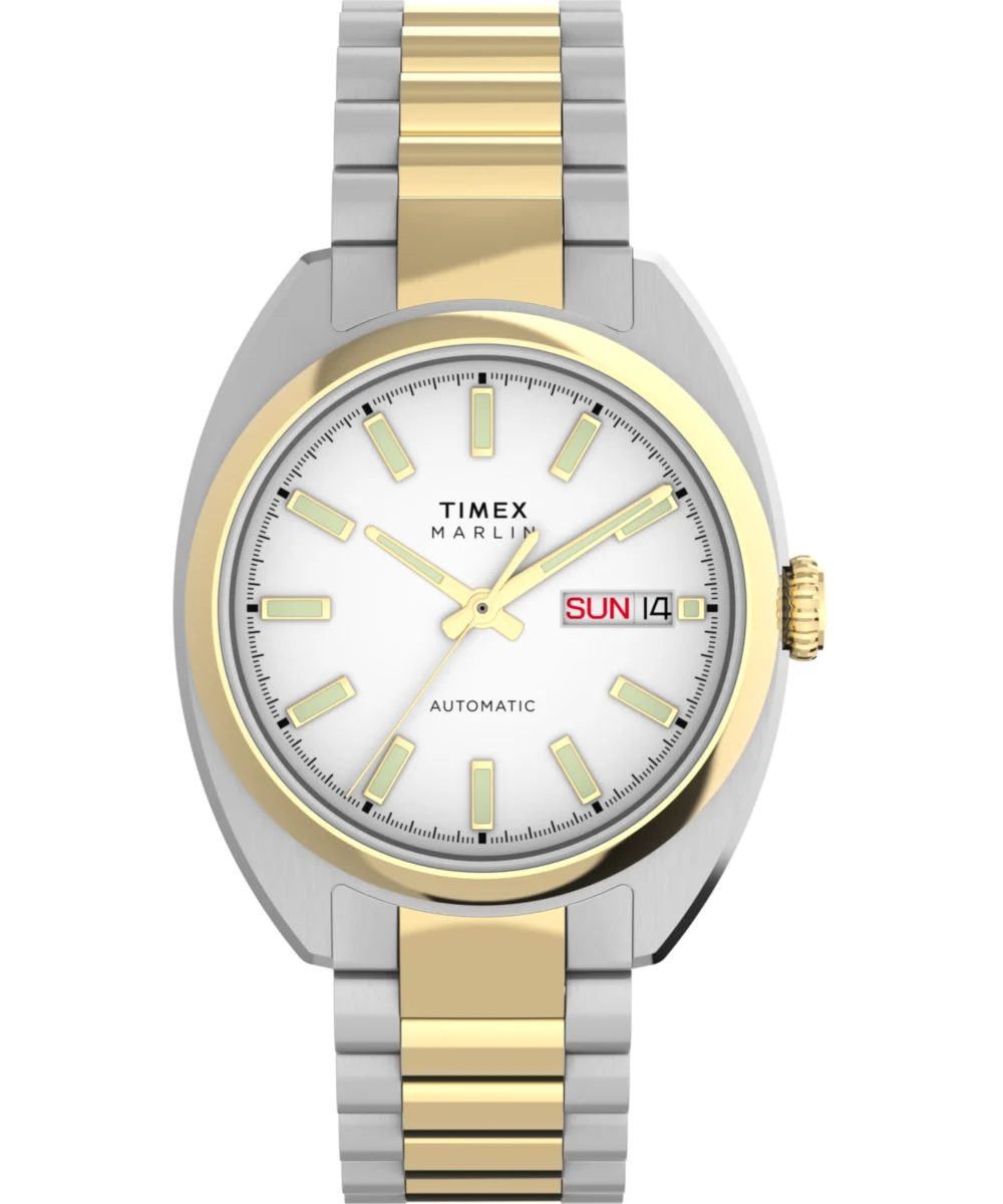 Timex Marlin® Draper Automatic 37mm Stainless Steel Bracelet Watch TW2Y65100VQ 37 mm kol saati