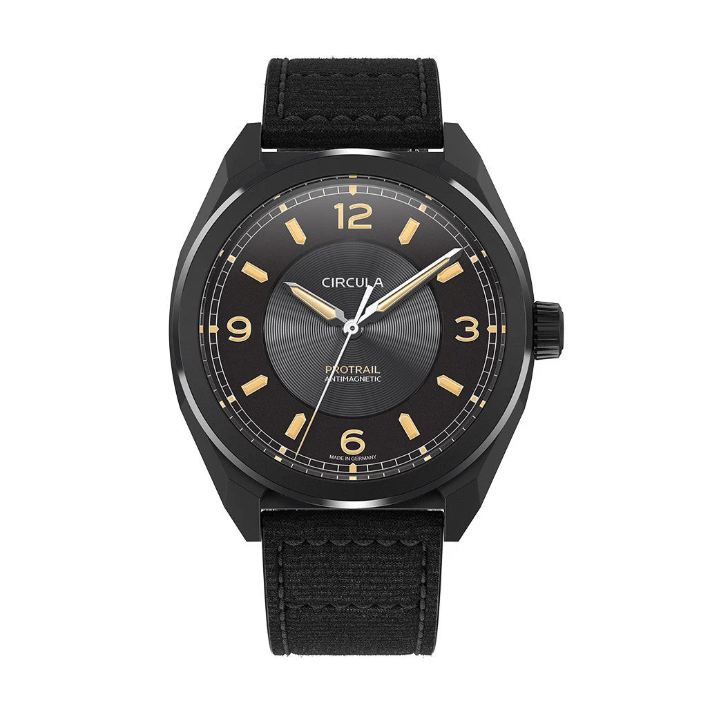 Circula ProTrail Automatic Field Watch with Black Dial (LE) #PE-DS-SS kol saati