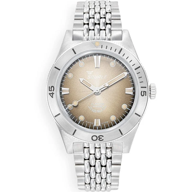 Squale SUPERSSBW.AC Super- Sunray Brown on Bracelet kol saati