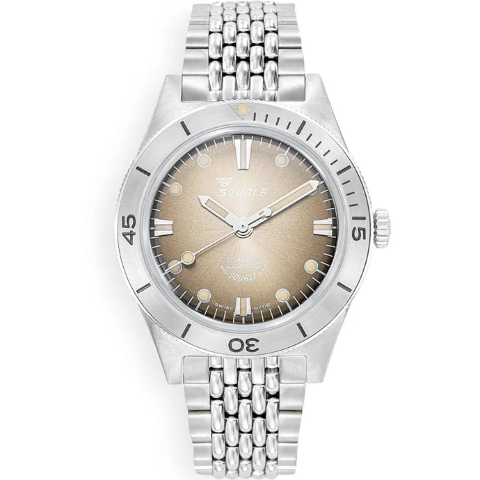 Squale SUPERSSBW.AC Super- Sunray Brown on Bracelet 45 mm kol saati