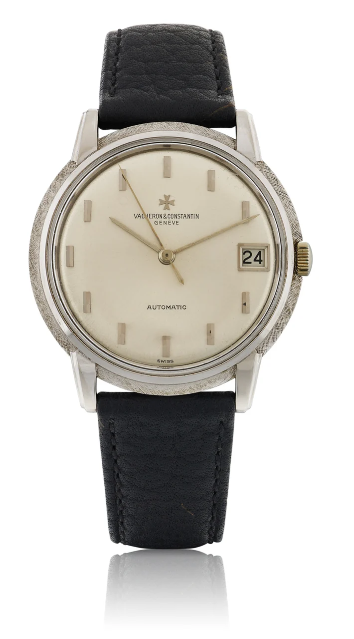Vacheron Constantin Ref. 6394 Q, self-winding, centre-seconds, date, lapidated indexes; 18K white gold kol saati