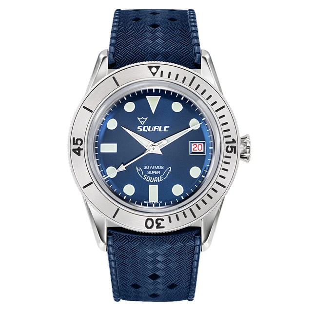 Squale Meter Swiss Made Automatic Dive Watch with Blue Dial #SUB-39RD kol saati
