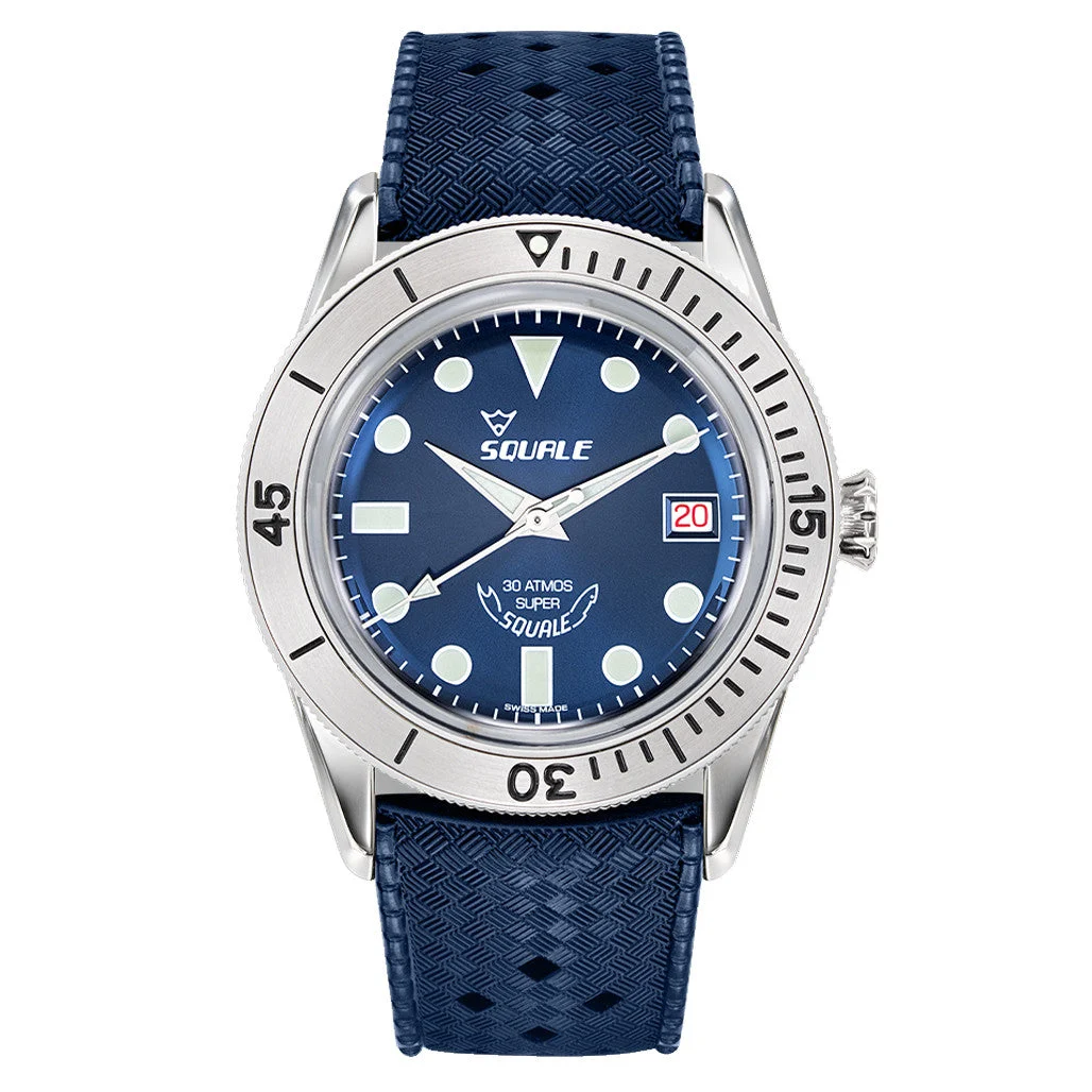 Squale Meter Swiss Made Automatic Dive Watch with Blue Dial #SUB-39RD 39 mm kol saati
