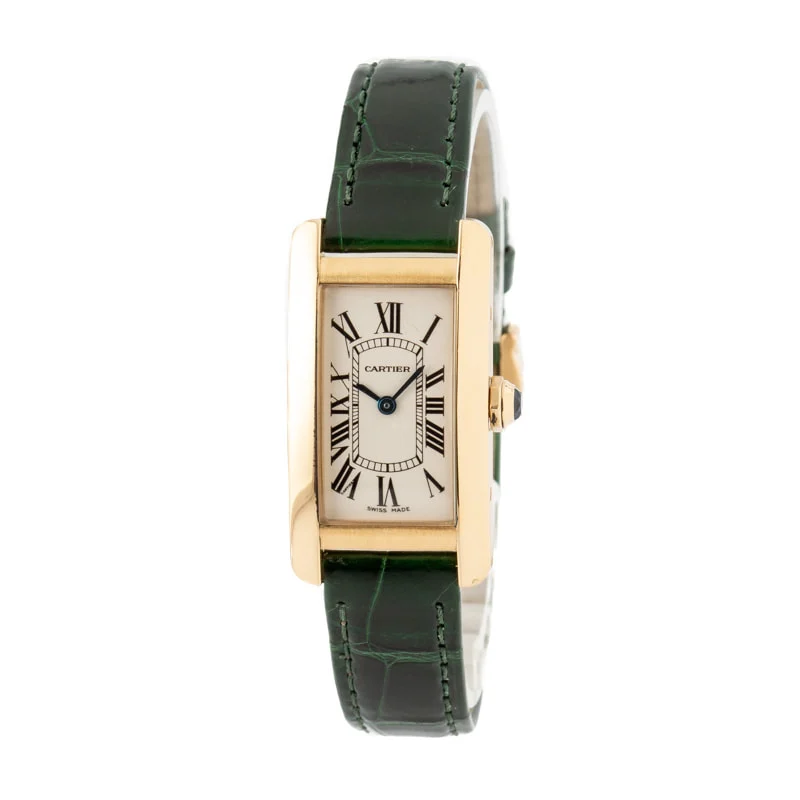 Cartier Tank Americaine 18k Yellow Gold WGTA0040 kol saati