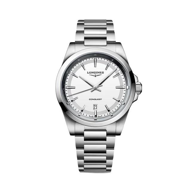 Longines Conquest Quartz 41mm - White on Bracelet L38604126 kol saati
