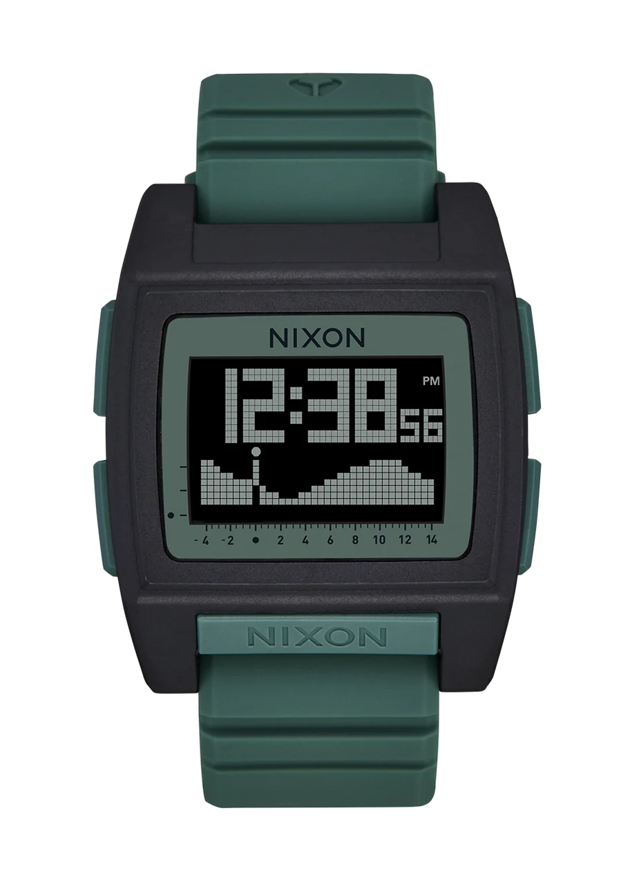 Nixon US Base Tide Pro - Black / Sage A1307-5364-00 42 mm kol saati