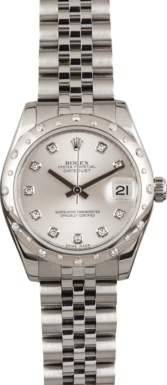Rolex Datejust 31MM Diamond Dial and Bezel 178344SDJ kol saati