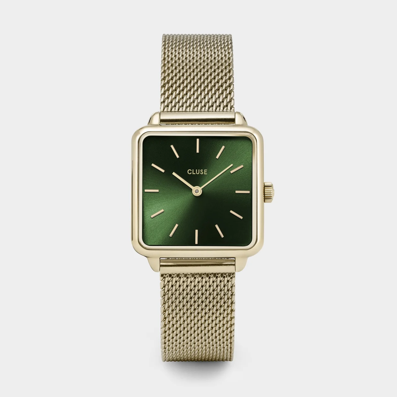 CLUSE Tétragone Watch Mesh, Green, Gold Colour CW0101207013 28.5 mm kol saati