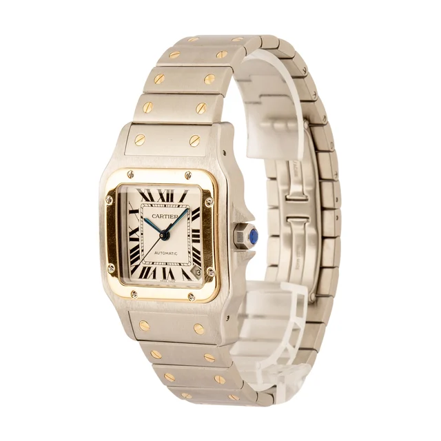 Cartier Santos Galbee Ref W20099C4 Steel & 18k Yellow Gold kol saati