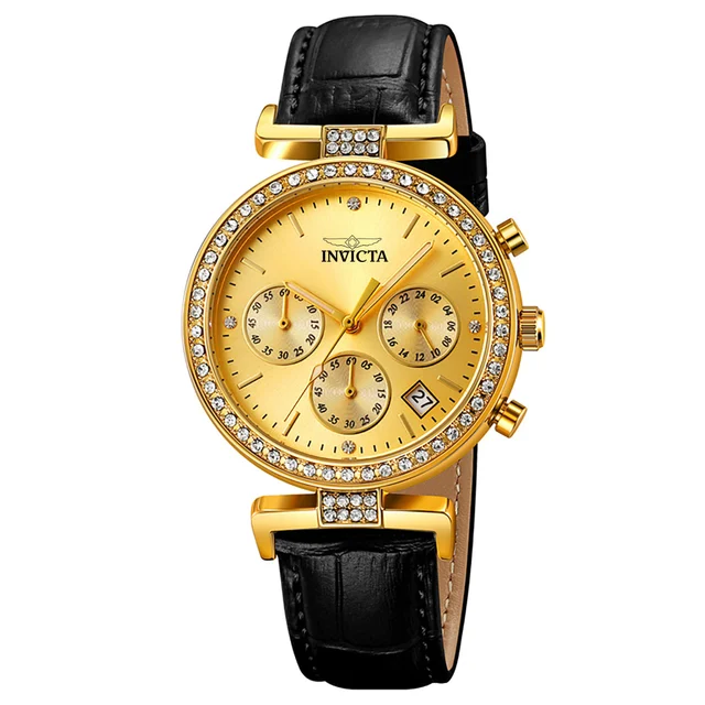 Invicta Celestial Watch - 38mm, Black (70365) kol saati