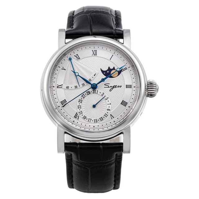 Sugess MoonPhase Master S426 Stainless Steel Case Power Reserve Indicator Date moonphase-m