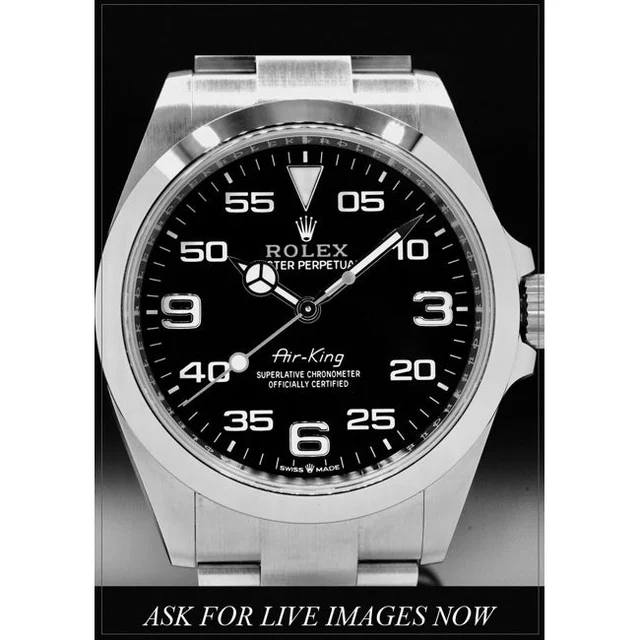 Rolex Air King Black Arabic Dial 40mm Steel 210009N22754 kol saati