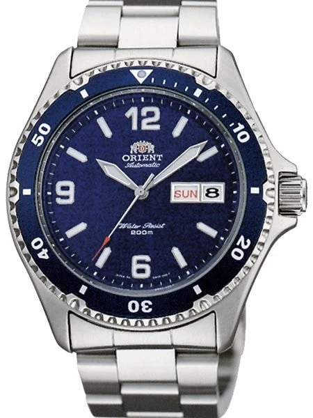 Orient Scratch and Dent - Mako II Blue Dial Automatic Dive Watch with SS Bracelet #AA02002D 4 SND289 41.5 mm kol saati