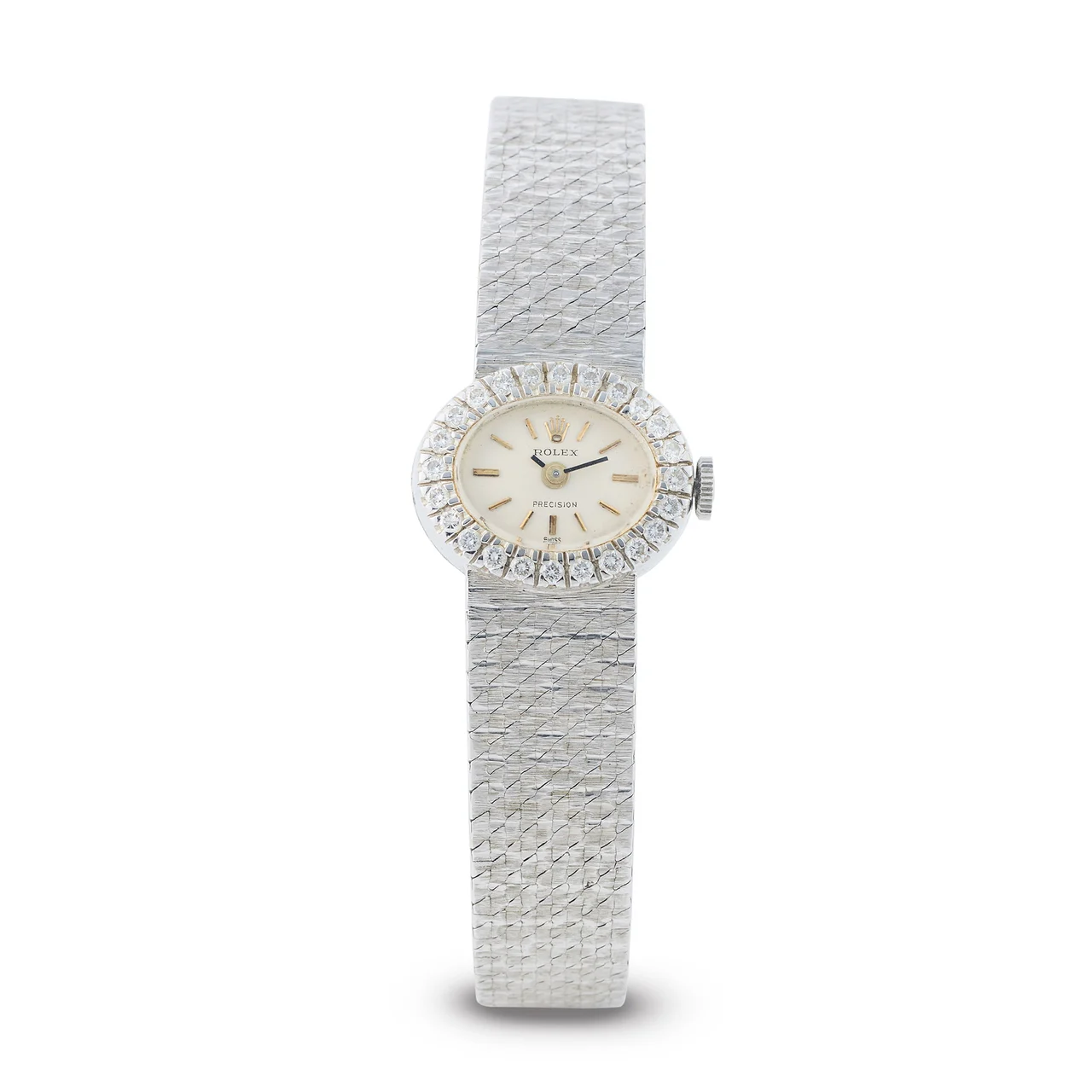 Rolex ROLEX, REF. 3140, PRECISION, VINTAGE LADY'S WRISTWATCH, 18K WHITE GOLD AND DIAMONDS kol saati