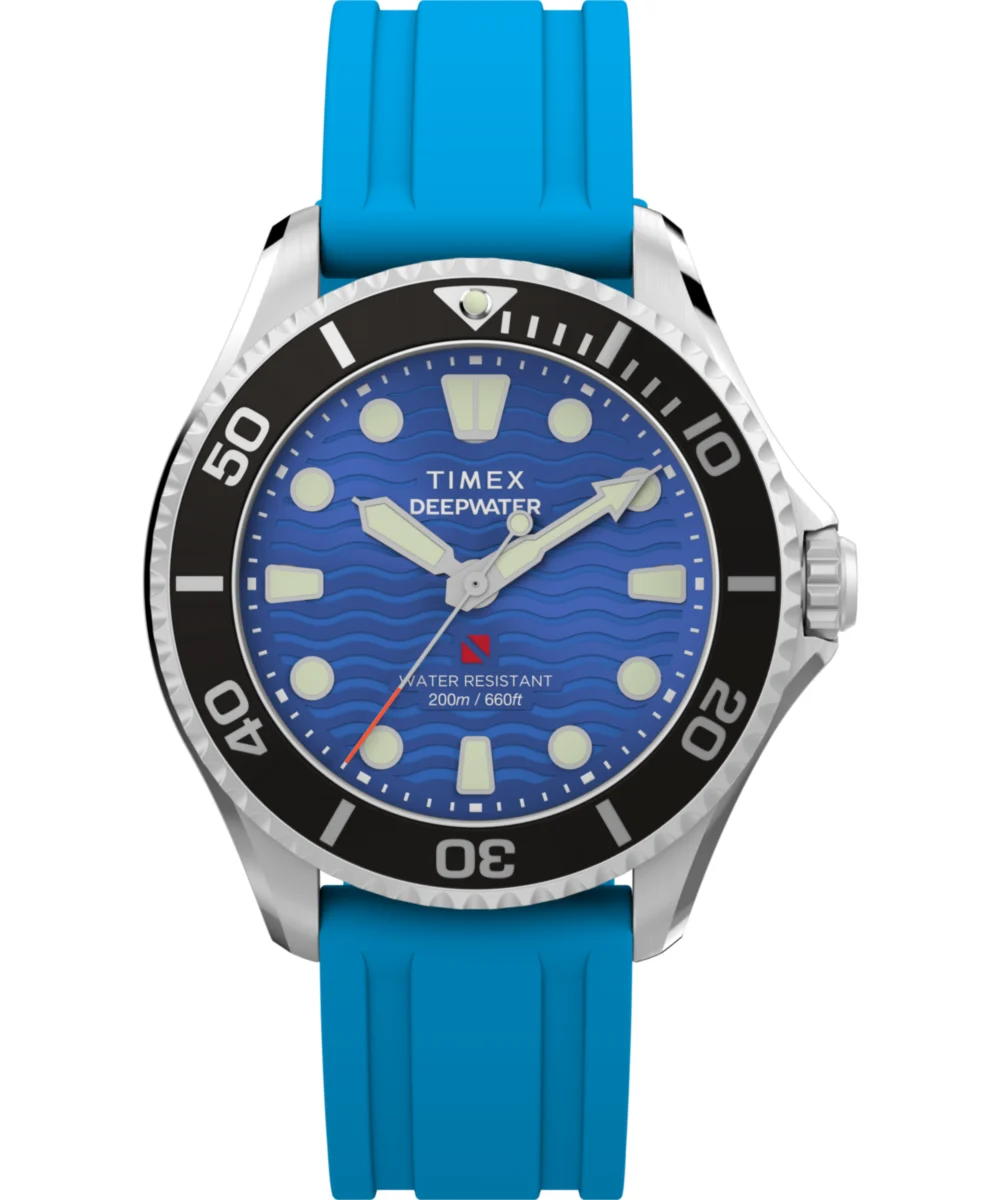 Timex Deepwater Meridian 200 38mm HNBR Rubber Strap Watch TW2Y40400 38 mm kol saati