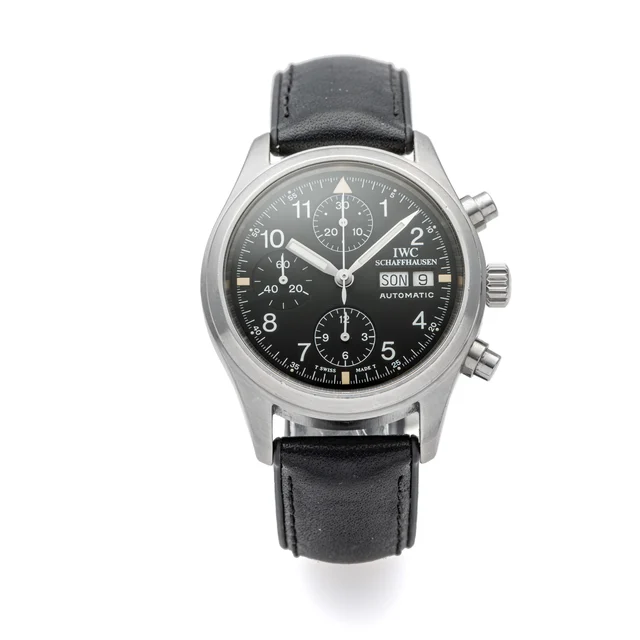 IWC IWC, REF. 3706, DER FLIEGERCHRONOGRAPH, DAY-DATE, STEEL kol saati
