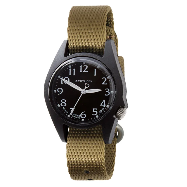 Bertucci Field Watch with Black Dial #18512 kol saati
