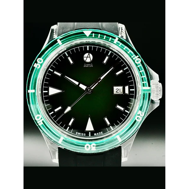 ArtyA Diver Crystal Green Smoke Green Bezel NAP210000039339 kol saati