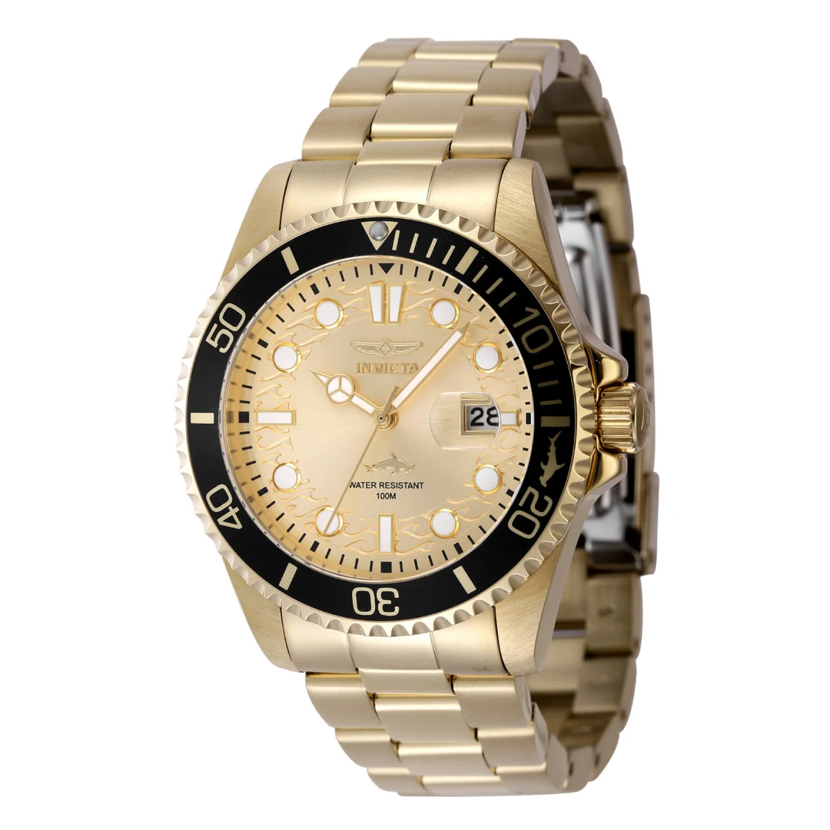 Invicta Open Box Pro Diver LATAM Exclusive Watch - 43mm, Gold (AIC-48376) 43 mm kol saati
