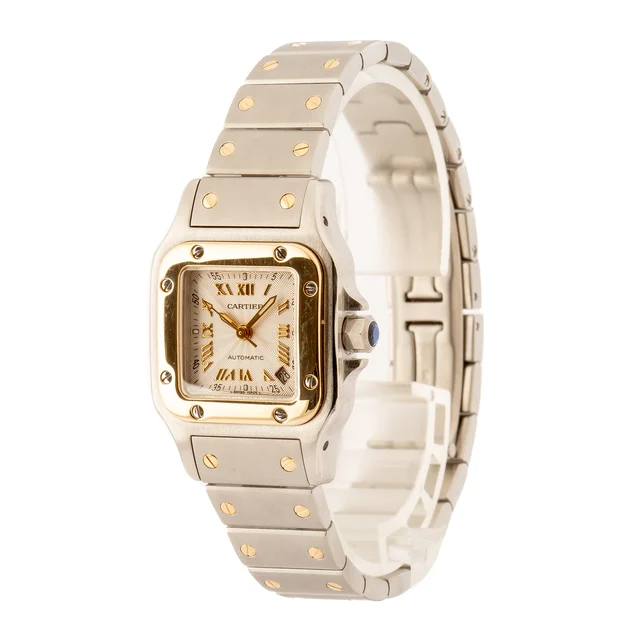Cartier Santos Galbee Ref W20045C4 Steel & 18k Yellow Gold kol saati