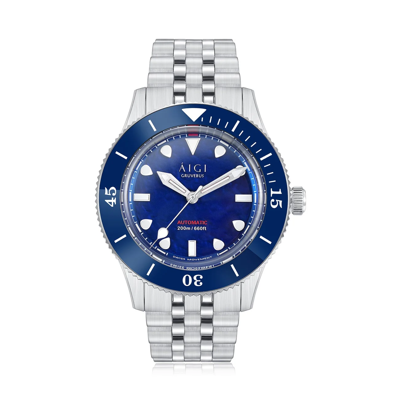 AIGI Watches Gru-blue 40 mm kol saati