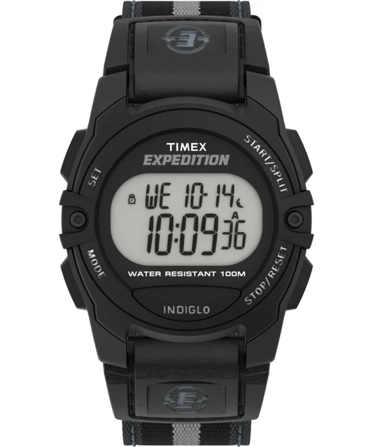 Timex Expedition Chrono-Alarm-Timer 33mm Fabric Strap Watch T49661 kol saati