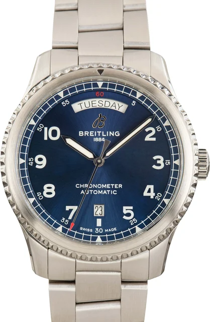Breitling Aviator 8 Blue Dial A45330101C1A1 kol saati
