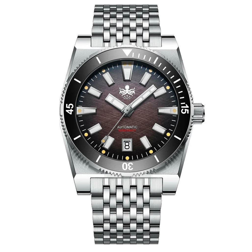 Phoibos Narwhal 300M Automatic Diver with Brown Dial #PY037D kol saati