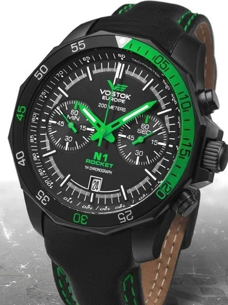 Vostok Europe Vostok-Europe N1 Rocket Quartz Chronograph with 60 Minute Stopwatchl #2254252 46 mm kol saati