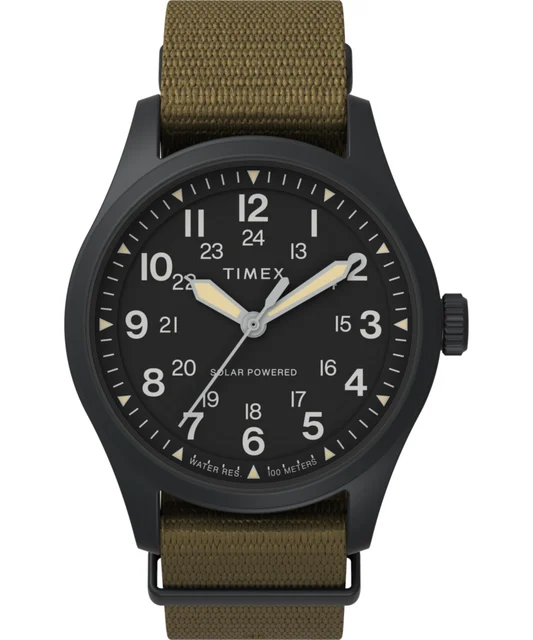 Timex Expedition® Field Post Solar 36mm Recycled Fabric Strap Watch TW2V00400 kol saati