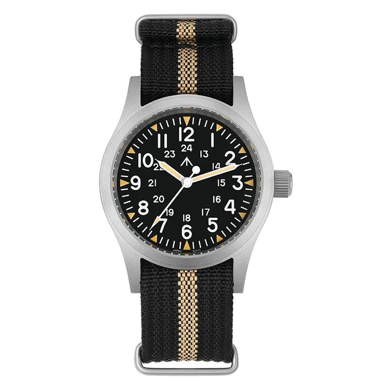 MILITADO ML05-2035-黑面-无logo-黑卡其 38 mm kol saati