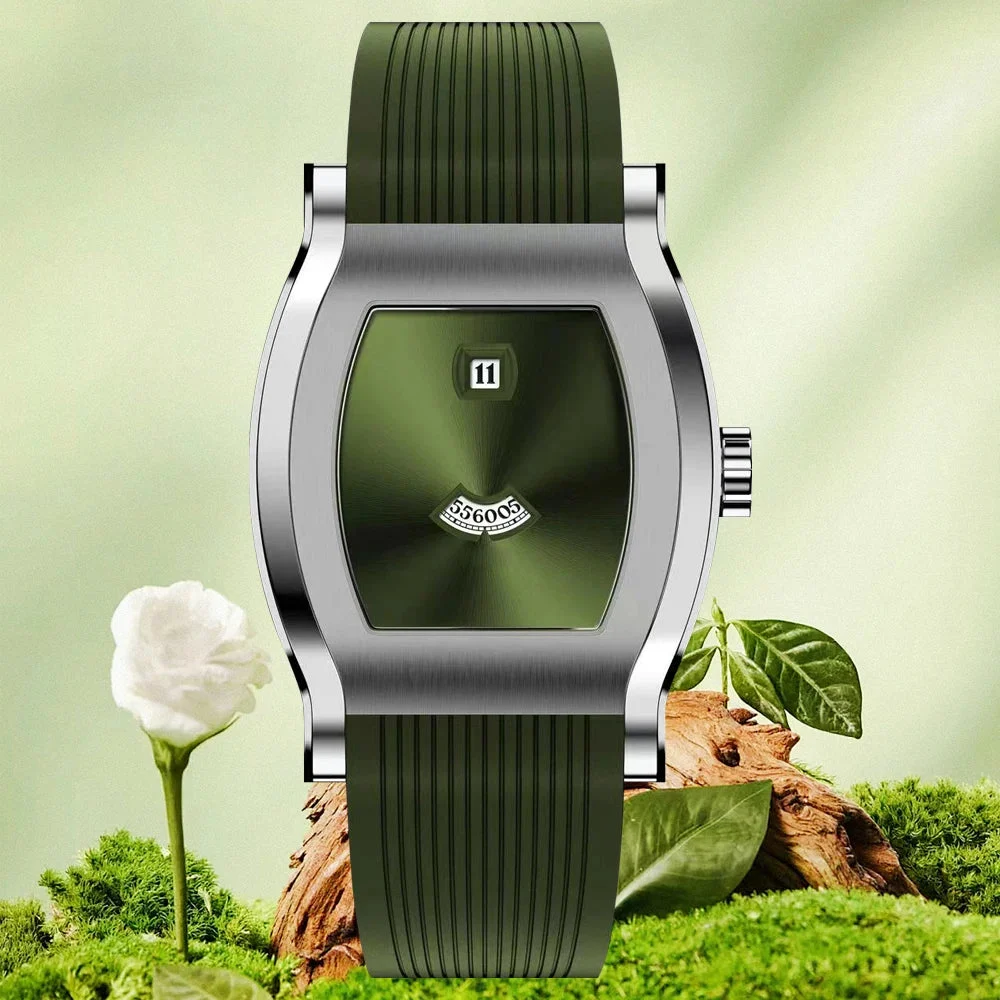 Tandorio Fashion Square Watch Specht & Söhne Seagull ST1721 Jump Hour Automatic Sapphire Men and WomenStainless Steel Reloj Hombre 1005010267540572-Red 45 mm kol saati