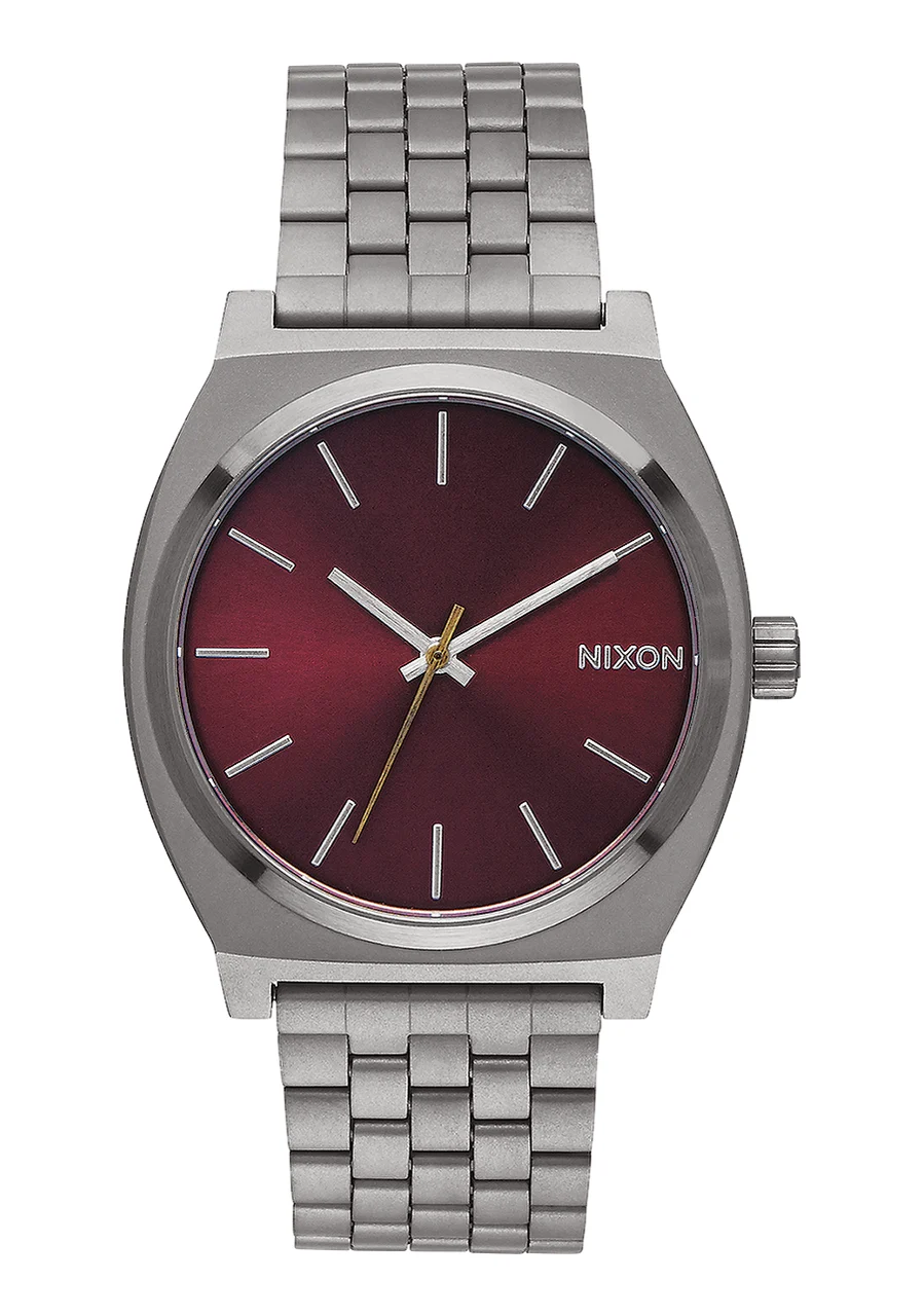 Nixon US Time Teller Gunmetal Deep Burgundy A045-2073-00 kol saati