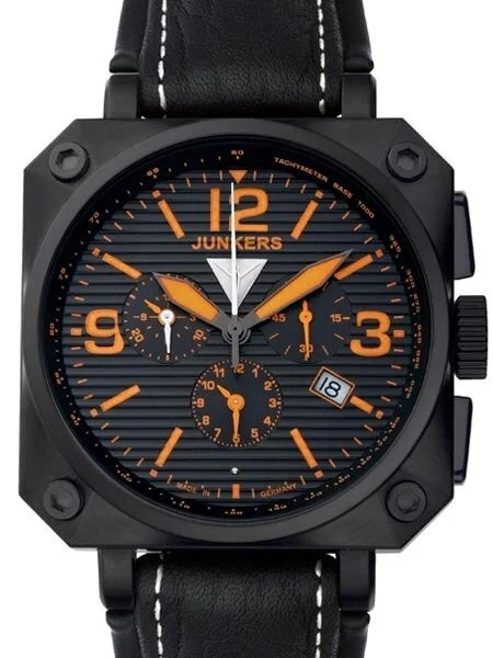 Junkers Horizon Airplane Chronograph Watch with Alarm #6792-5 kol saati