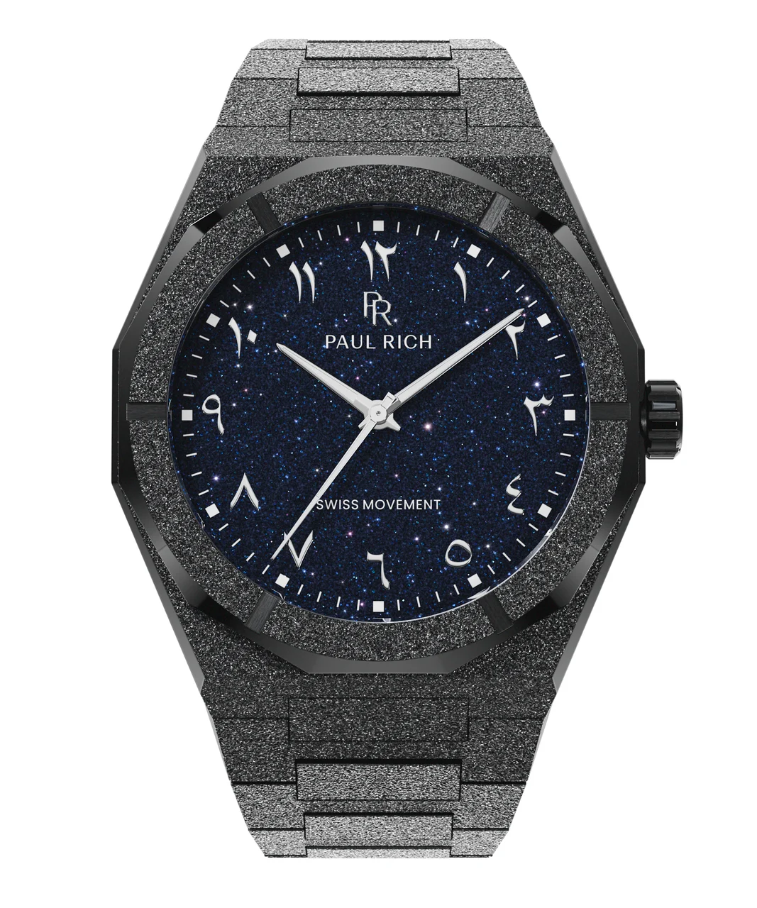 Paul Rich Frosted Star Dust II PR99IIArabic - Black 43 mm kol saati