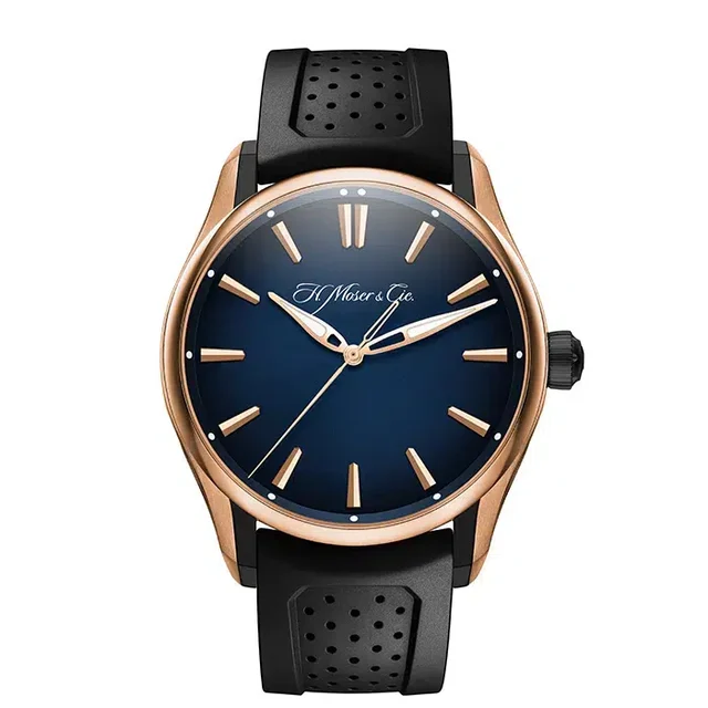 H. Moser & Cie. - Moser & Cie. Armbanduhr Pioneer Centre Seconds Blue Fumé 750 kol saati