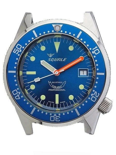 Squale SCRATCH AND DENT - 500 Meter Swiss Made Automatic Dive Watch with Blue Dial #1521-0