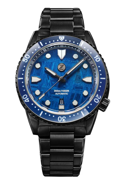 Zelos Great White 43mm DLC 'Blue Meteorite' kol saati
