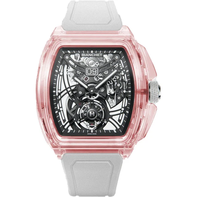 Bianchet Flying Tourbillon Sapphire Pink Grande Date SPWFTGD4 kol saati