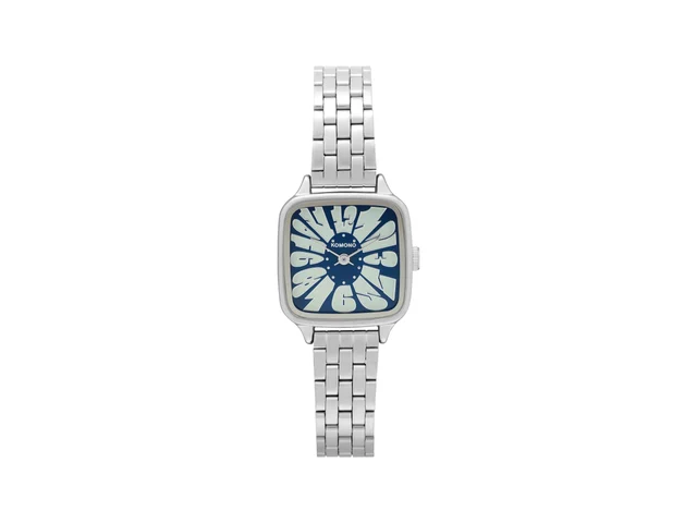 Komono Kate Flower Estate Silver Blue Cloud KOM-W4491 kol saati