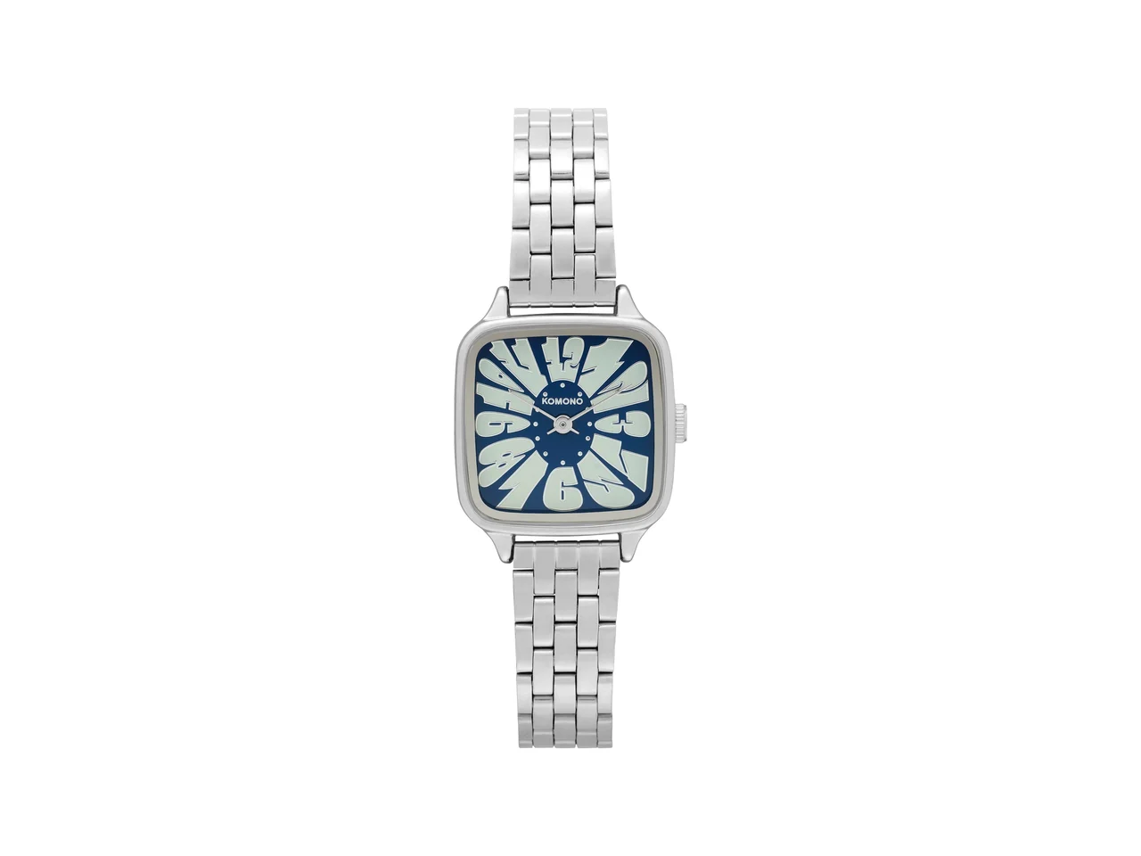 Komono Kate Flower Estate Silver Blue Cloud KOM-W4491 kol saati