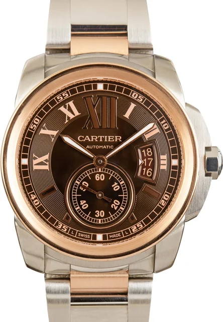 Cartier Calibre De Diver Brown Dial W7100050 kol saati