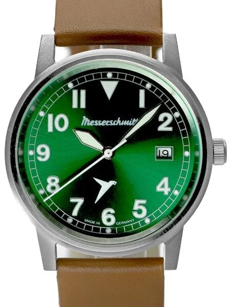 Messerschmitt Stainless Steel Case Aviator Watch #ME-9673-02 38.5 mm kol saati